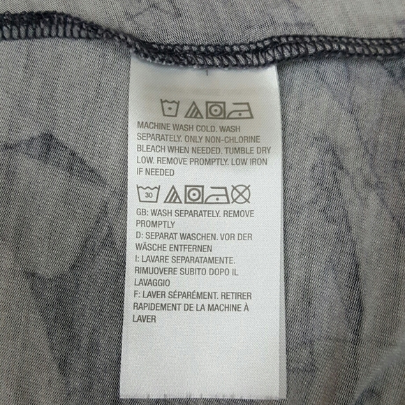 Logo Lori Goldstein women top tunic long sleeve gray purple size M - Picture 6 of 7